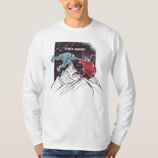 Stock Market Fight Bull vs Bear Trading T-Shirt