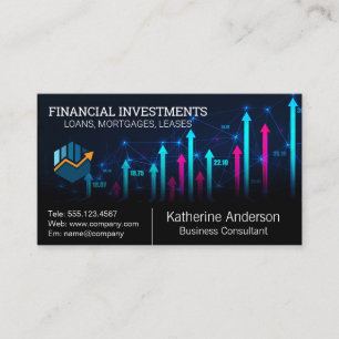 Stock Market Financial Graph   Finance Business Card