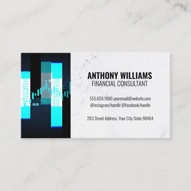 Stock Market Graph Appointment Card (Front)