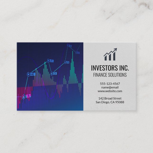 Stock Market Graph Business Card (Front)