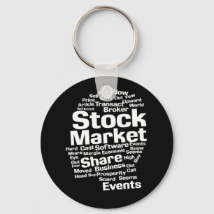 Stock Market Money Investor Gift Keychain