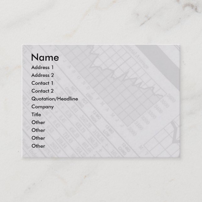 Stock Market Profile Card (Front)