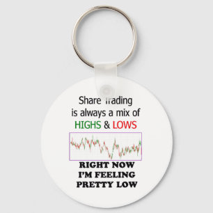 Stock Market Trader Highs & Lows Keychain