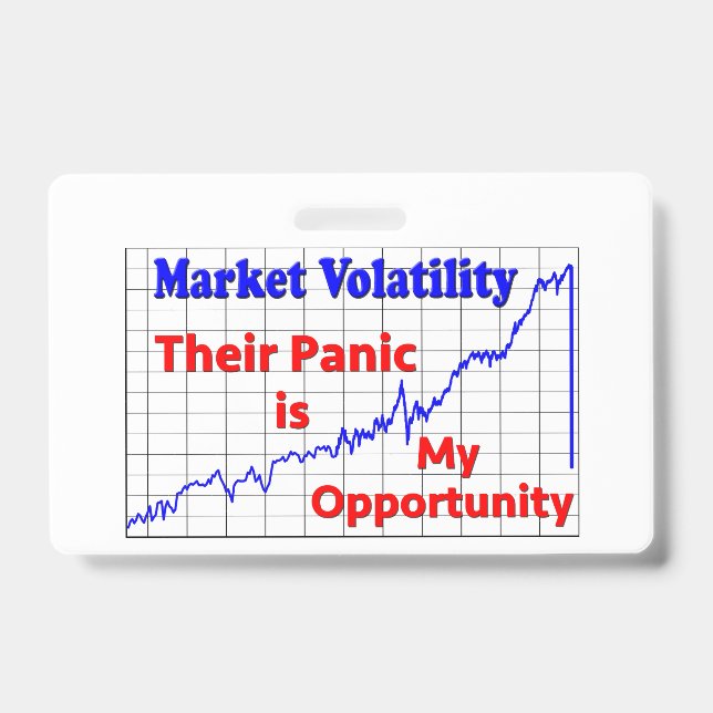Stock Market Trading Panic Opportunity Badge (Front)