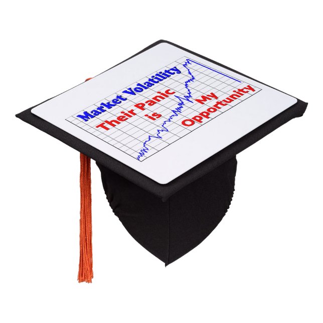 Stock Market Trading Panic Opportunity Graduation Cap Topper (Angled)