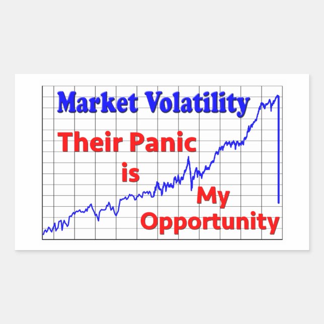 Stock Market Trading Panic Opportunity Sticker (Front)