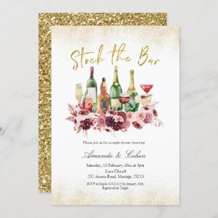 Stock or du Bar Couple Shower Invitation