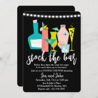 Stock the Bar Couples Coed Shower Invitation