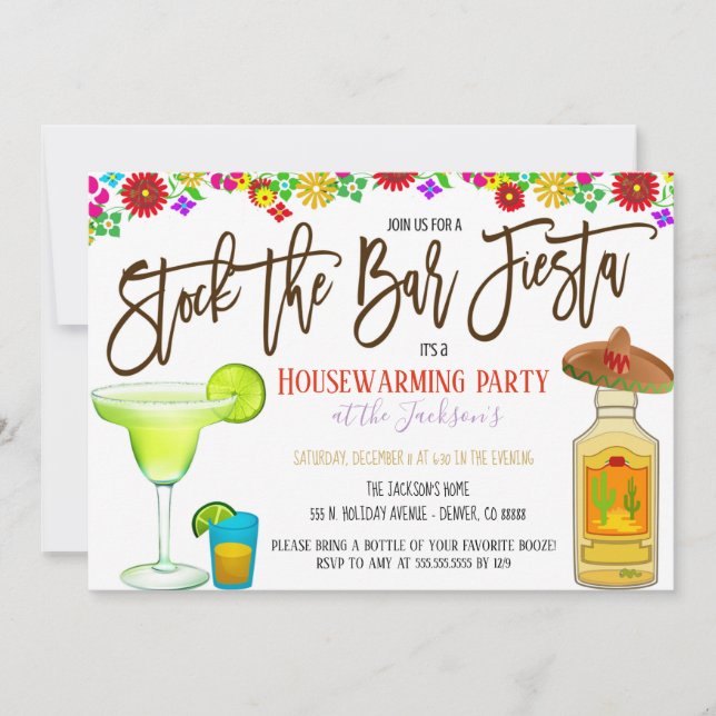 Stock the Bar Fiesta Invitation (Front)