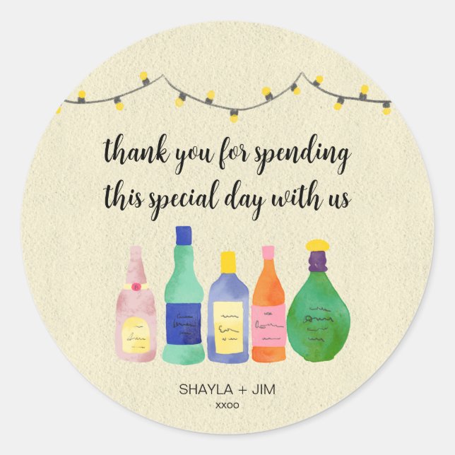 Stock the Bar thank you favour sticker (Front)