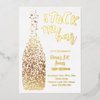 Stock the bar wine adult birthday invitation