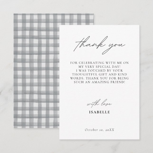 Stock The Kitchen Boho Watercolor Thank You Card (Front/Back)