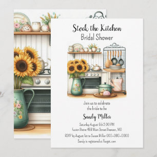 Stock The Kitchen Bridal Shower  Invitation
