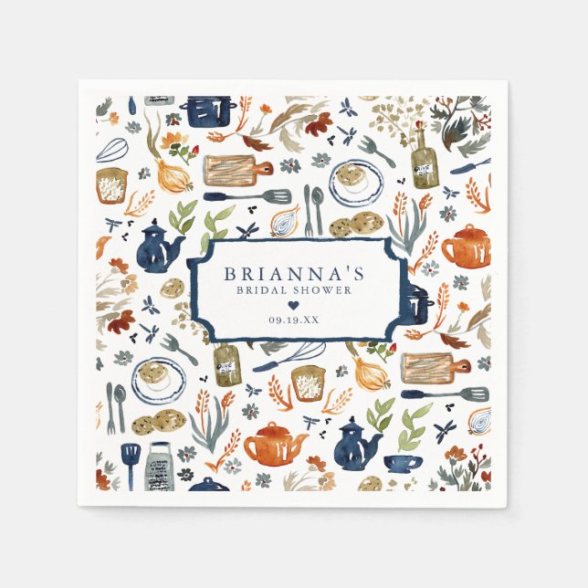 Stock the Kitchen Bridal Shower Personalized Napkin (Front)