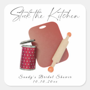 Stock the Kitchen Bridal Shower Square Sticker