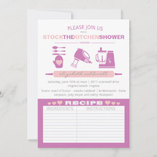 Stock The Kitchen Modern Bridal Shower   Fuchsia