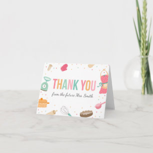 Stock The Kitchen Mrs Bridal Shower Thank You Card