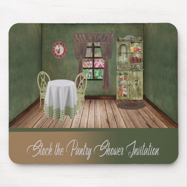 Stock the Pantry Shower Invitation, Cozy Room Mouse Pad (Front)