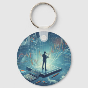 Stock Trading Key Ring