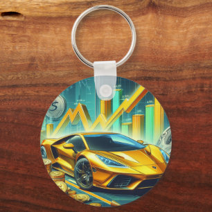 Stock Trading Key Ring