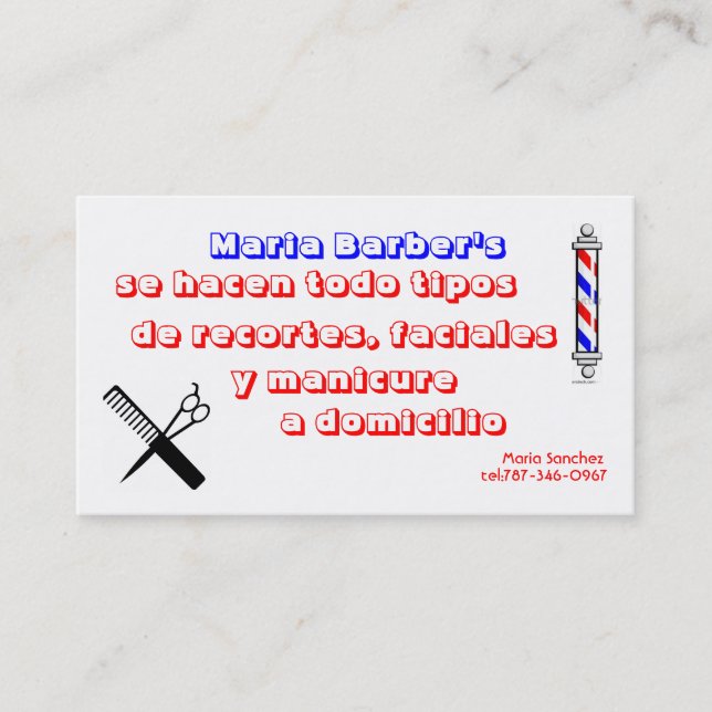 stock-vector-barber-shop-pole position-32983312, business card (Front)