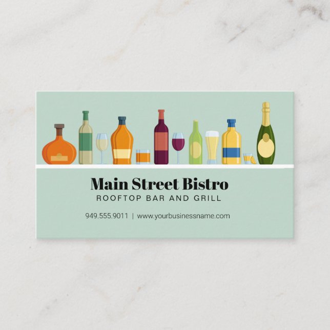 Stocked Bar Business Card (Front)