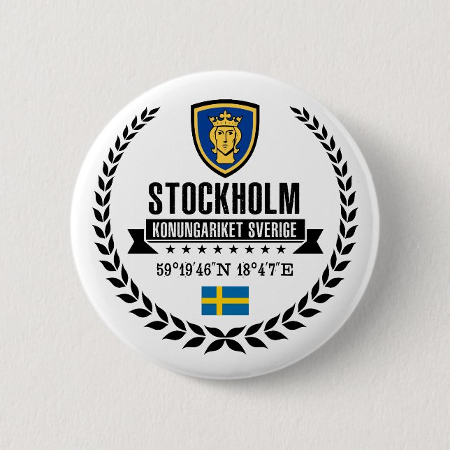 Stockholm 2 Inch Round Button (Front)