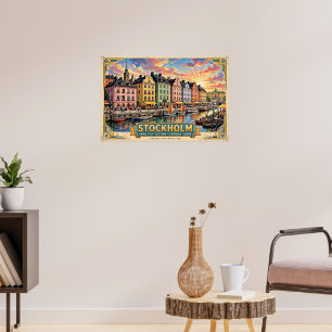 Stockholm Gamla Stan Travel Poster
