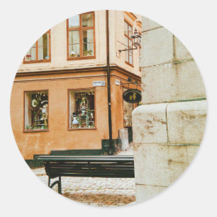 Stockholm Old Town, Gamla Stan, Sweden Classic Round Sticker