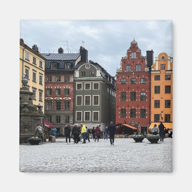 Stockholm Old Town Gamla stan Sweden Photo Magnet (Front)