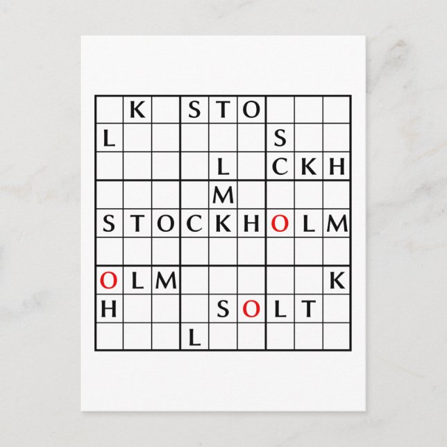 STOCKHOLM POSTCARD (Front)