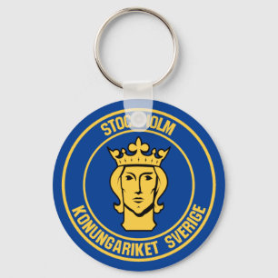 Stockholm Round Emblem Keychain