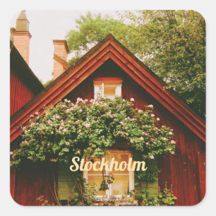 Stockholm, Södermalm, Sweden Square Sticker