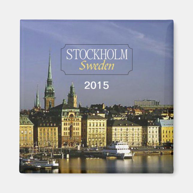 Stockholm Suède Voyage Frigo Aimant Année de chang (Devant)