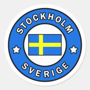 Stockholm Sverige Classic Round Sticker