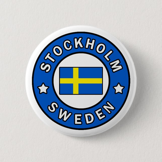 Stockholm Sweden 2 Inch Round Button (Front)
