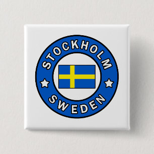 Stockholm Sweden 2 Inch Square Button