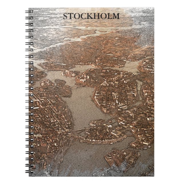 Stockholm Sweden City View Sky Notebook (Front)