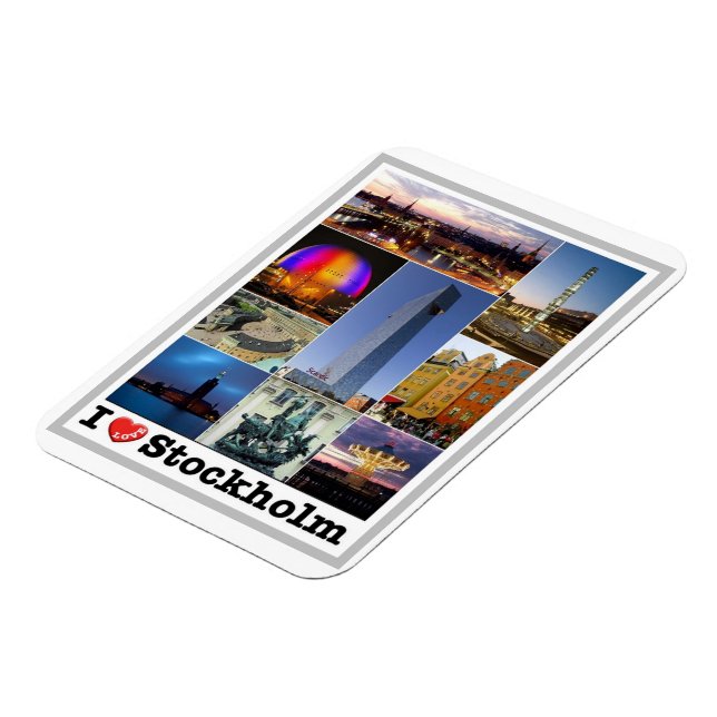 Stockholm - Sweden - I Love - Magnet (Left Side)