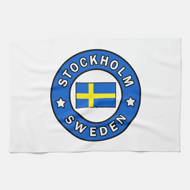 Stockholm Sweden Kitchen Towel (Horizontal)