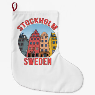 Stockholm Sweden Large Christmas Stocking