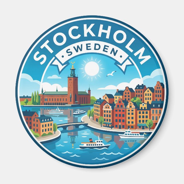 Stockholm Sweden Magnet (Front)