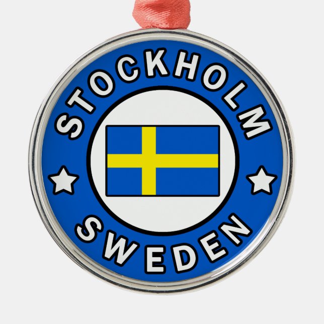 Stockholm Sweden Metal Ornament (Front)