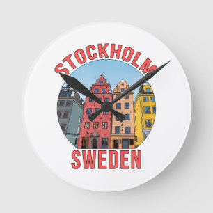 Stockholm Sweden Round Clock