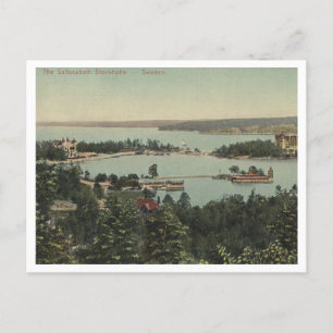 Stockholm Sweden, Saltseabath 1910 Vintage Postcard