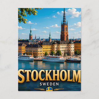 Stockholm Sweden Scandinavian Capital 📍 Postcard