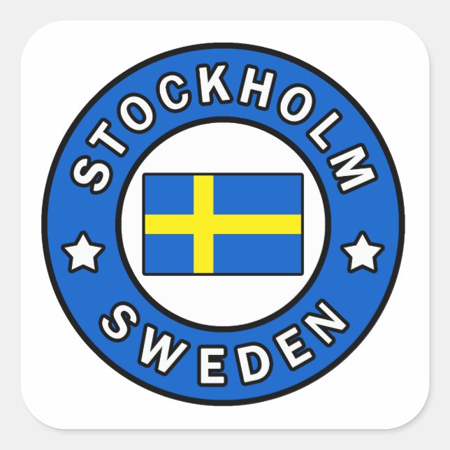 Stockholm Sweden Square Sticker (Front)