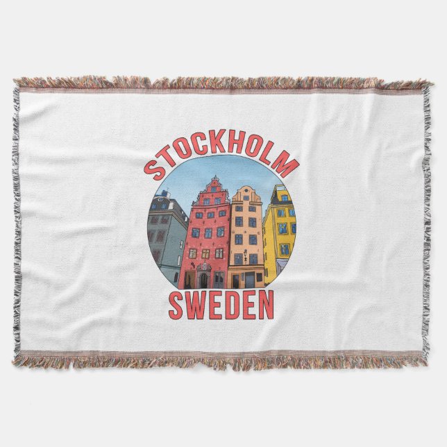 Stockholm Sweden Throw Blanket (Front)