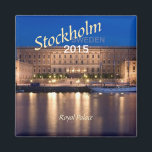 Stockholm Sweden Travel Fridge Magnet Change year<br><div class="desc">Dated travel magnets are a great way to chronicle your travels.    Changing or deleting the date,  or adding text,  is easy,  but yell if you would like assistance.</div>