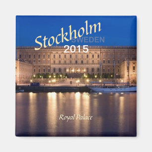 Stockholm Sweden Travel Fridge Magnet Change year